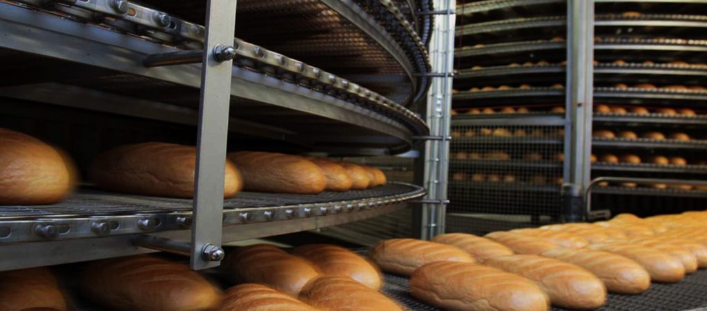 Spiral Freezer With Baguette On Belt